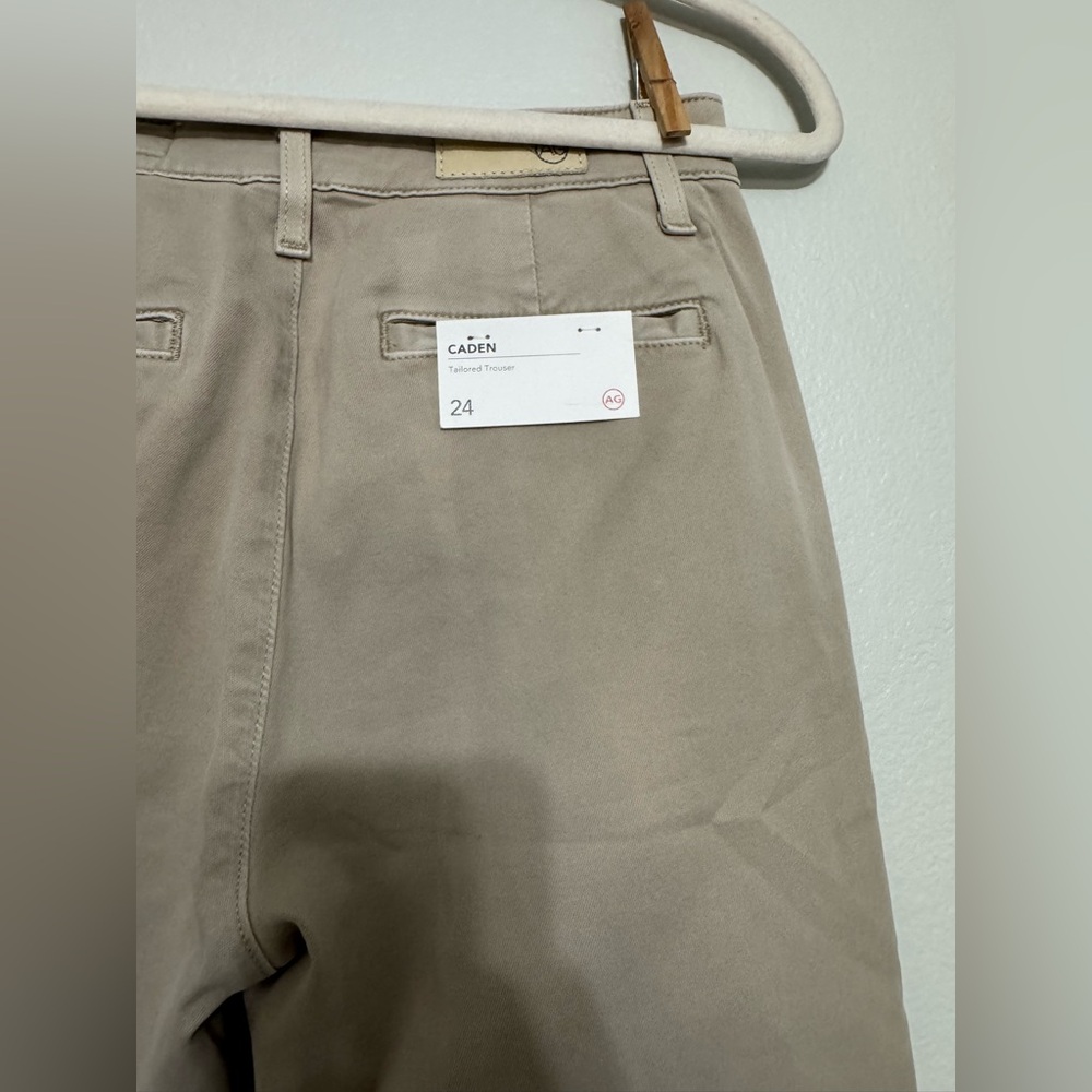 Ag Adriano GOLDSCHMIED Caden Tailored Trouser in Khaki / Beige - Picture 4 of 7